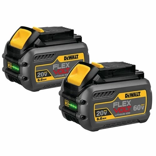 DeWalt Power Tools DeWalt 20V/60V MAX FLEXVOLT 6.0Ah Batteries (2 Pack) DCB606-2 2 DeWalt Power Tools DeWalt 20V/60V MAX FLEXVOLT 6.0Ah Batteries (2 Pack) DCB606-2 - Image 2