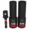 Milwaukee Tools Milwaukee 3 Piece Shockwave 1/2" Drive Deep 6 Impact Socket Set 49-66-4485