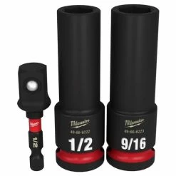 Milwaukee Tools Milwaukee 3 Piece Shockwave 1/2" Drive Deep 6 Impact Socket Set 49-66-4485
