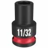 Milwaukee Tools Milwaukee Shockwave Impact Duty 3/8 Drive 11/32" Standard 6 Point Socket 49-66-6103