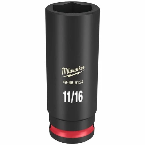 Milwaukee Tools Milwaukee Shockwave Impact Duty 3/8 Drive 11/16" Deep 6 Point Socket 49-66-6124 1 Milwaukee Tools Milwaukee Shockwave Impact Duty 3/8 Drive 11/16" Deep 6 Point Socket 49-66-6124