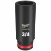 Milwaukee Tools Milwaukee Shockwave Impact Duty 3/8 Drive 3/4" Deep 6 Point Socket 49-66-6125
