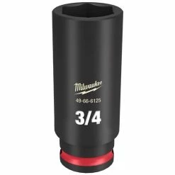 Milwaukee Tools Milwaukee Shockwave Impact Duty 3/8 Drive 3/4" Deep 6 Point Socket 49-66-6125