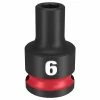 Milwaukee Tools Milwaukee Shockwave Impact Duty 3/8 Drive 6mm Standard 6 Point Socket 49-66-6130