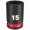 Milwaukee Tools Milwaukee Shockwave Impact Duty 3/8 Drive 15mm Standard 6 Point Socket 49-66-6139