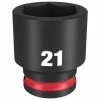 Milwaukee Tools Milwaukee Shockwave Impact Duty 3/8 Drive 21mm Standard 6 Point Socket 49-66-6144