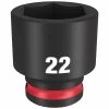 Milwaukee Tools Milwaukee Shockwave Impact Duty 3/8 Drive 22mm Standard 6 Point Socket 49-66-6145