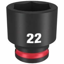 Milwaukee Tools Milwaukee Shockwave Impact Duty 3/8 Drive 22mm Standard 6 Point Socket 49-66-6145