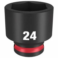 Milwaukee Tools Milwaukee Shockwave Impact Duty 3/8 Drive 24mm Standard 6 Point Socket 49-66-6147
