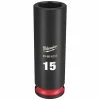 Milwaukee Tools Milwaukee Shockwave Impact Duty 3/8 Drive 15mm Deep 6 Point Socket 49-66-6157