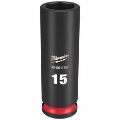 Milwaukee Tools Milwaukee Shockwave Impact Duty 3/8 Drive 15mm Deep 6 Point Socket 49-66-6157