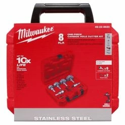 Milwaukee Tools Milwaukee 8 Piece One-Piece Carbide Hole Cutter Set 49-22-8620