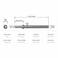 Ajax Tools Ajax Flat Air Hammer Chisel 3/4x11" .401 Shank A910-11 -Champion Cutting Tool shop 409 2 9lvjurcymrjwplix