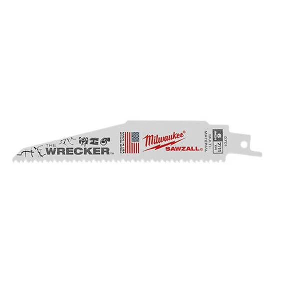 Milwaukee Tools Milwaukee 12" 7/11 TPI Wrecker Sawzall Multi-Material Blades (Each) 48-01-2711 1 Milwaukee Tools Milwaukee 12" 7/11 TPI Wrecker Sawzall Multi-Material Blades (Each) 48-01-2711