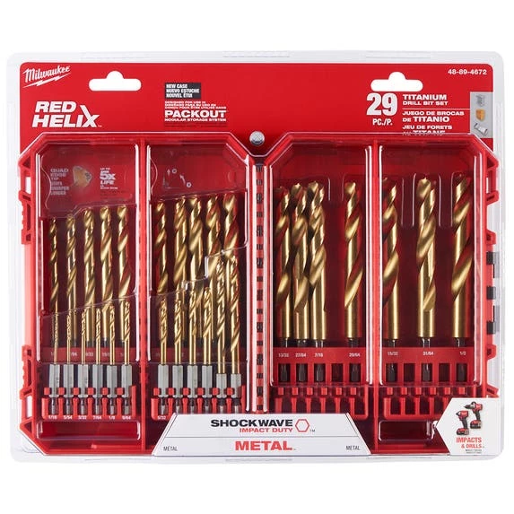 Milwaukee Tools Milwaukee SHOCKWAVE Impact Duty™ RED HELIX™ Titanium Drill Bit Set - 29PC 48-89-4672 2 Milwaukee Tools Milwaukee SHOCKWAVE Impact Duty™ RED HELIX™ Titanium Drill Bit Set - 29PC 48-89-4672 - Image 2