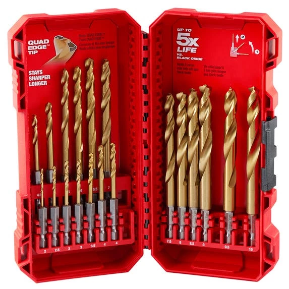 Milwaukee Tools Milwaukee SHOCKWAVE Impact Duty™ RED HELIX™ Titanium Metric Drill Bit Set - 19PC 48-89-4860 1 Milwaukee Tools Milwaukee SHOCKWAVE Impact Duty™ RED HELIX™ Titanium Metric Drill Bit Set - 19PC 48-89-4860