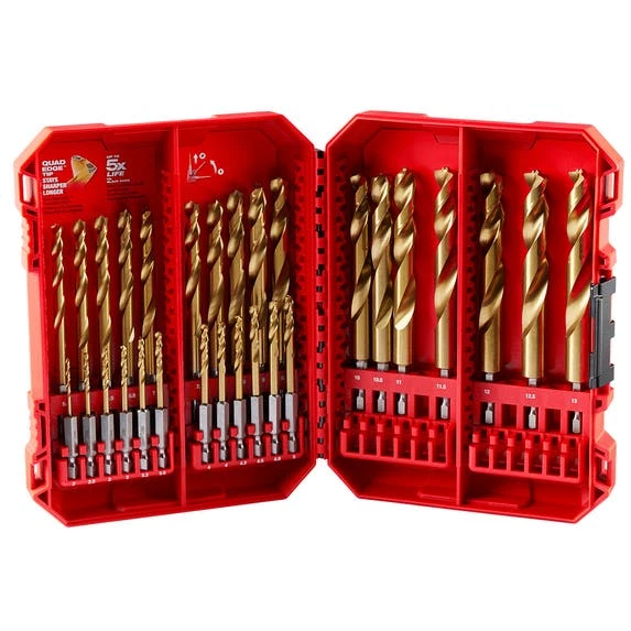Milwaukee Tools Milwaukee SHOCKWAVE Impact Duty™ RED HELIX™ Titanium Metric Drill Bit Set - 29PC 48-89-4862 1 Milwaukee Tools Milwaukee SHOCKWAVE Impact Duty™ RED HELIX™ Titanium Metric Drill Bit Set - 29PC 48-89-4862