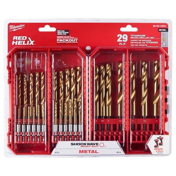 Milwaukee Tools Milwaukee SHOCKWAVE Impact Duty™ RED HELIX™ Titanium Metric Drill Bit Set - 29PC 48-89-4862 2 Milwaukee Tools Milwaukee SHOCKWAVE Impact Duty™ RED HELIX™ Titanium Metric Drill Bit Set - 29PC 48-89-4862 - Image 2