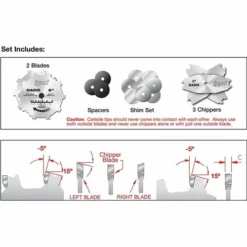 Freud Diablo Blades Freud 8" Pro Dado Set Blade Stack For 10" Table Saw SD208S -Champion Cutting Tool shop 7577 4 5hjyehzkp35eilnq