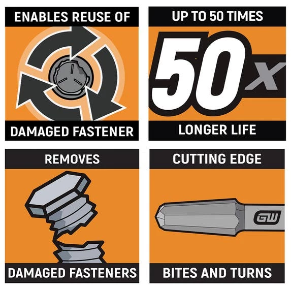 Gearwrench Tools Gearwrench 4 Pc. Bolt Biter Screw Extractor Set 84787 6 Gearwrench Tools Gearwrench 4 Pc. Bolt Biter Screw Extractor Set 84787 - Image 6