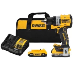 DeWalt Power Tools DeWalt 20V MAX XR Brushless Cordless 1/2" Drill/Driver Powerstack & 2Ah 2-Battery Kit DCD800D1E1