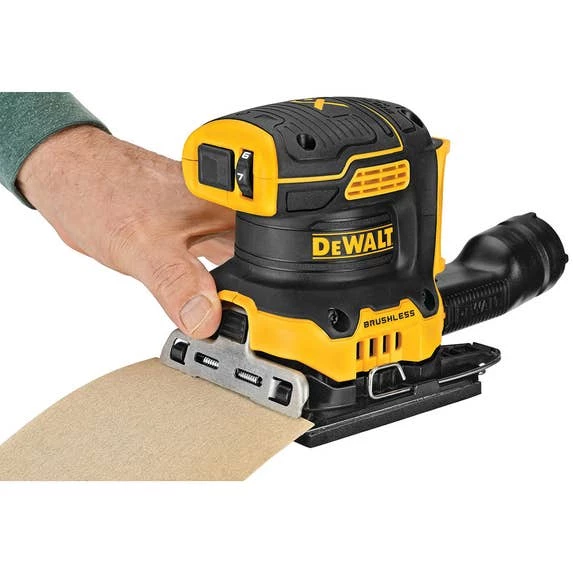 DeWalt Power Tools DeWalt 20V Max XR Brushless Cordless 1/4 Sheet Variable Speed Sander (Tool Only) DCW200B 3 DeWalt Power Tools DeWalt 20V Max XR Brushless Cordless 1/4 Sheet Variable Speed Sander (Tool Only) DCW200B - Image 3