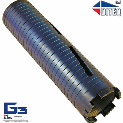 Diteq C-34AX DRY 1" X 5/8"-11THD Concrete Diamond Core Bit D31536 1 Diteq C-34AX DRY 1" X 5/8"-11THD Concrete Diamond Core Bit D31536