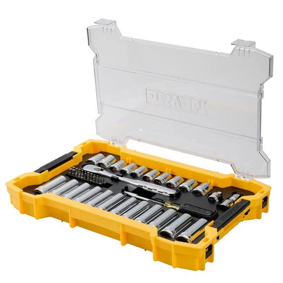 DeWalt Power Tools DeWalt 85 Piece 3/8" & 1/2" Drive Mechanic Tool Set W/ ToughSystem 2.0 Tray & Lid DWMT45403SS 2 DeWalt Power Tools DeWalt 85 Piece 3/8" & 1/2" Drive Mechanic Tool Set W/ ToughSystem 2.0 Tray & Lid DWMT45403SS - Image 2