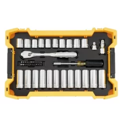 DeWalt Power Tools DeWalt 85 Piece 3/8" & 1/2" Drive Mechanic Tool Set W/ ToughSystem 2.0 Tray & Lid DWMT45403SS