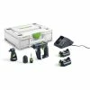 Festool CXS 10.8V Compact Cordless Drill Right Angle Chuck (2.6Ah) Kit 576099