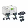 Festool 18V Cordless 2-Tool Combo TID 18 Impact Driver & T 18+3 Drill Driver (4.0Ah) Kit 576494