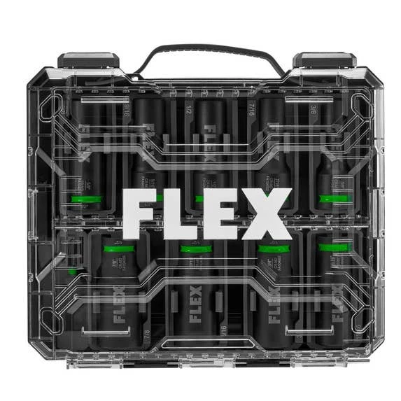 Flex Power Tools FLEX 10-Piece Thin Wall Deep Well 6-Point 1/2" Drive Impact Nut Socket Set FAM10401-10 3 Flex Power Tools FLEX 10-Piece Thin Wall Deep Well 6-Point 1/2" Drive Impact Nut Socket Set FAM10401-10 - Image 3