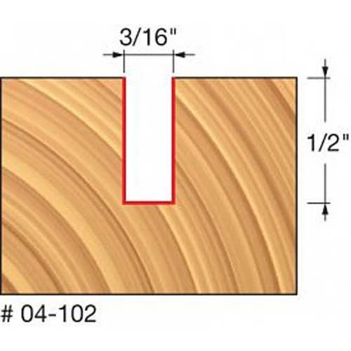 Freud Diablo Blades Freud 3/16" Double Flute Straight Bit 04-102 1 Freud Diablo Blades Freud 3/16" Double Flute Straight Bit 04-102