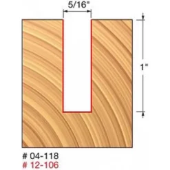 Freud Diablo Blades Freud 5/16" Double Flute Straight Bit 04-118