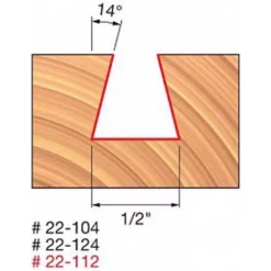 Freud Diablo Blades Freud 1/2" Dovetail Router Bit 22-104