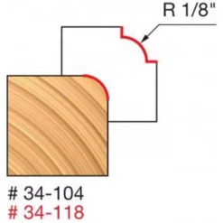 Freud Diablo Blades Freud 1/8" Rounding Over Router Bit 34-104