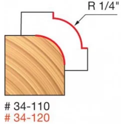 Freud Diablo Blades Freud 1/4" Rounding Over Router Bit (Quadra Cut) 34-110