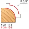 Freud Diablo Blades Freud 3/8" Rounding Over Router Bit (Quadra Cut) 34-114