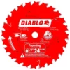 Freud Diablo Blades Freud Diablo 6-1/2" X 24 Tooth Framing Trim Saw Blade D0624A