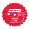 Freud Diablo Blades Freud Diablo 7-1/4" 24 Tooth Track Point Framing Saw Blade D0724A