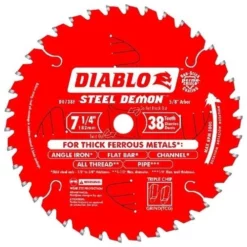Freud Diablo Blades Freud Diablo 7-1/4" 38 Tooth Steel Demon Metal Cutting Saw Blade D0738F