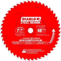 Freud Diablo Blades Freud Diablo 7-1/4" 48 Tooth Cermet Metal And Stainless Steel Cutting Saw Blade D0748CFA