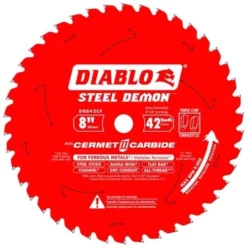 Freud Diablo Blades Freud Diablo 8" 42 Tooth Steel Demon Cermet 2 Carbide Ferrous Metal Saw Blade D0842CF
