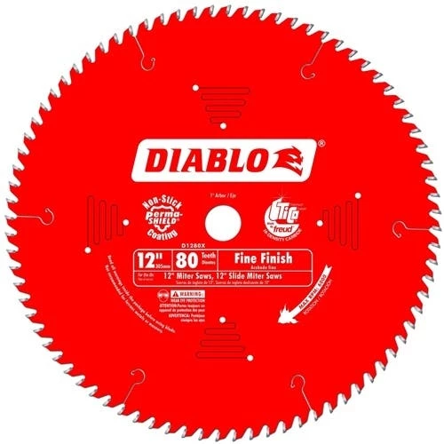 Freud Diablo Blades Freud Diablo 12" 80 Tooth Finishing Circular Saw Blade D1280X 1 Freud Diablo Blades Freud Diablo 12" 80 Tooth Finishing Circular Saw Blade D1280X