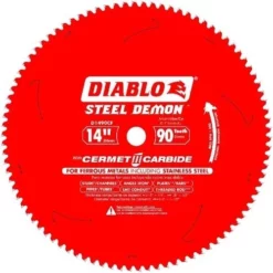 Freud Diablo Blades Freud Diablo 14" 90 Tooth Steel Demon Cermet 2 Carbide Thin Metal Cutting Saw Blade D1490CF