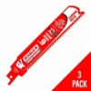Freud Diablo Blades Freud Diablo 6" Steel Demon Thick Metal 8 TPI Carbide Reciprocating Saw Blade (3 Pack) DS0608CF3