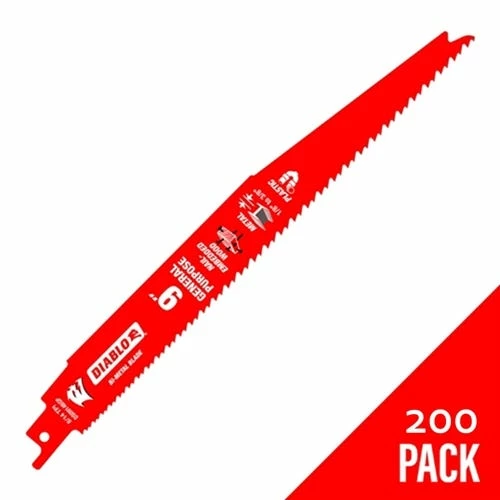 Freud Diablo Blades Freud Diablo 9" Demo Demon 8/14 TPI Reciprocating Saw Blade (200 Pack) DS0914BGP200 1 Freud Diablo Blades Freud Diablo 9" Demo Demon 8/14 TPI Reciprocating Saw Blade (200 Pack) DS0914BGP200