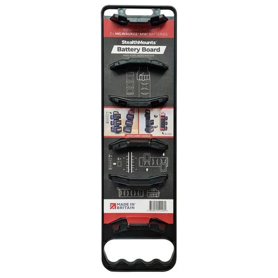 Stealthmounts Battery Board For Milwaukee M18 With Handle & Feet BD-MW18-HF-1 1 Stealthmounts Battery Board For Milwaukee M18 With Handle & Feet BD-MW18-HF-1