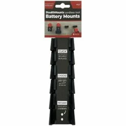 Stealthmounts Milwaukee M12 Battery Mounts (6 Pack) BM-MW12-BLK-6